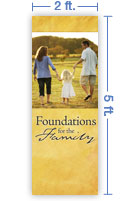 2x5 Vertical Church Banner of Family Walk