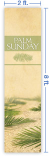 2x8 Vertical Church Banner of Palms