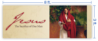 8x3 Horizontal Church Banner of Welcome