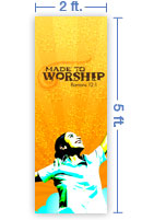 2x5 Vertical Church Banner of Wild Gratitude